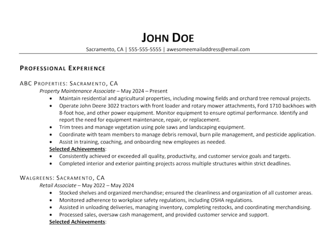 edit a resume, write a resume, or create resume from scratch